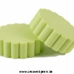 RAINBOW FOAM FLUTED CAKE LIME GREEN 15CM 2ST