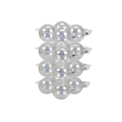 KERSTBOLLEN 57MM CLEAR PEARL 12ST