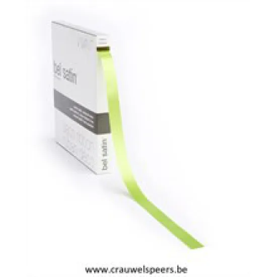 RUBAN BEL SATIN 100MX15MM VERT CLAIR