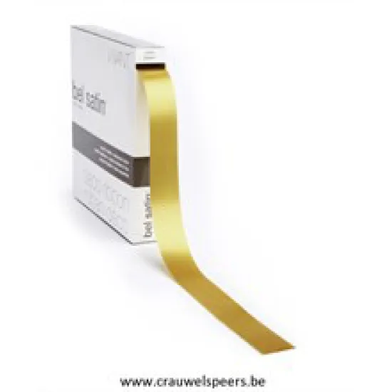 RUBAN BEL SATIN 100MX25MM OR