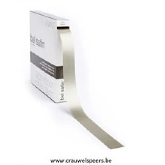 RUBAN BEL SATIN 100MX25MM TAUPE