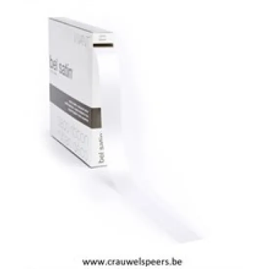 RUBAN BEL SATIN 100MX25MM BLANC