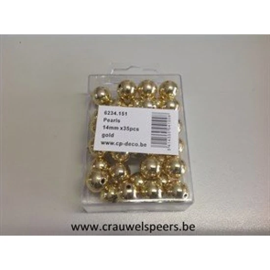 PARELS 14MM GOUD