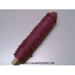 FIL PAPIER (PAPER WIRE) AUBERGINE SUR BATONNET EN BOIS 0.80MM 22M 1PC
