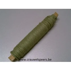 FIL PAPIER (PAPER WIRE) VERT FONCE SUR BATONNET EN BOIS 0.80MM 22M 1PC