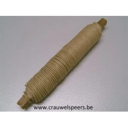 FIL PAPIER (PAPER WIRE) NATUREL SUR BATONNET EN BOIS 0.80MM 22M 1PC