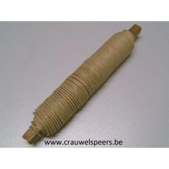 PAPER BINDING WIRE (PAPER WIRE) NATURAL ON WOODEN PEG 0.80MM 22M 1PC