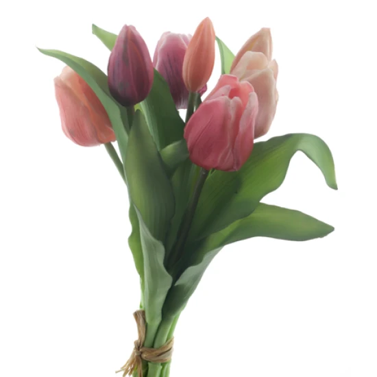 TULIP BUNDLE 30CM MIX RED/PINK